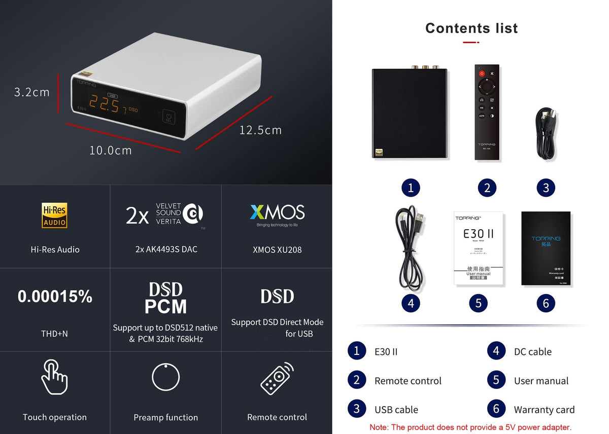 Black Hi-Res Audio DAC Preamp I67274