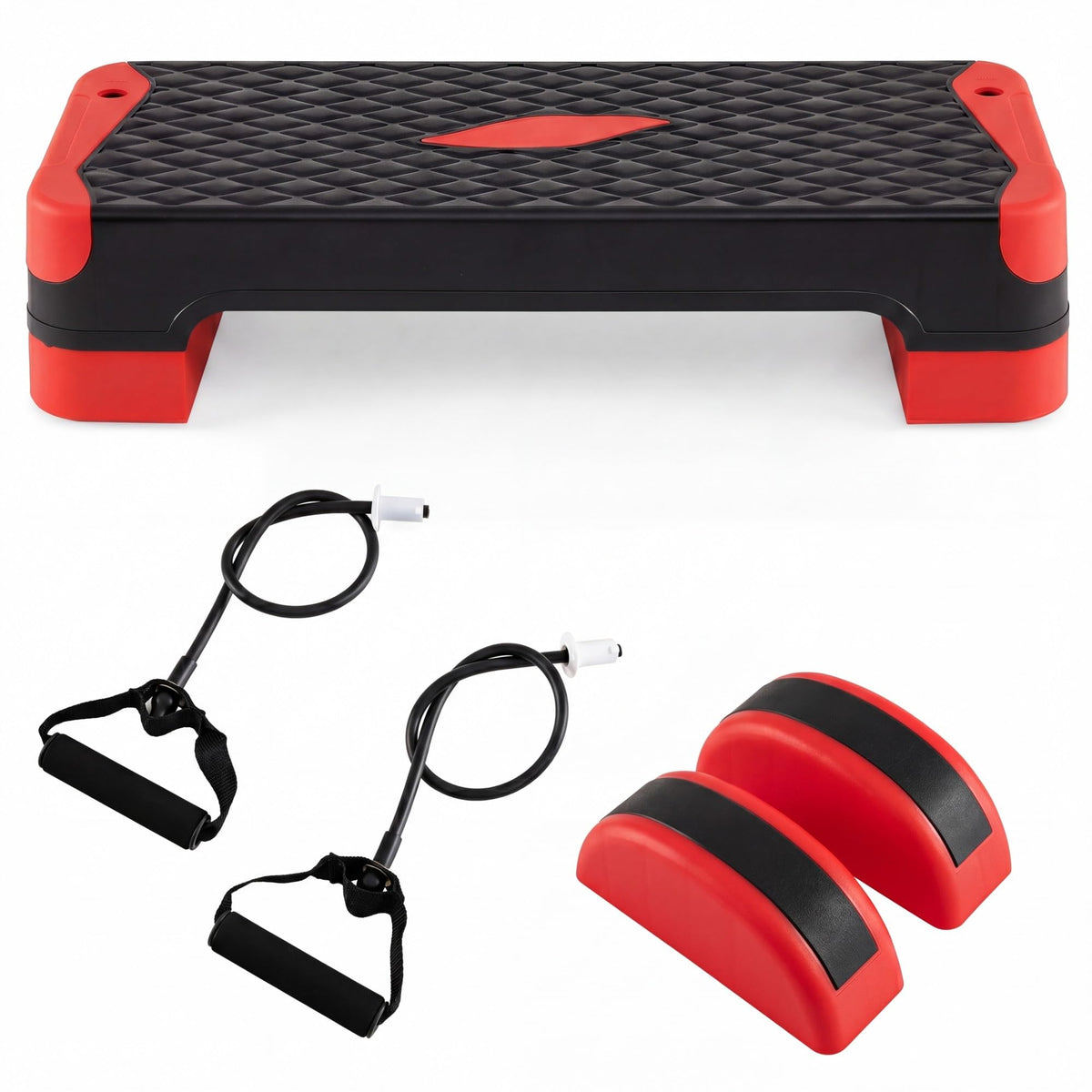 Aerobic Step Platform with Risers & Resistance Bands I8528