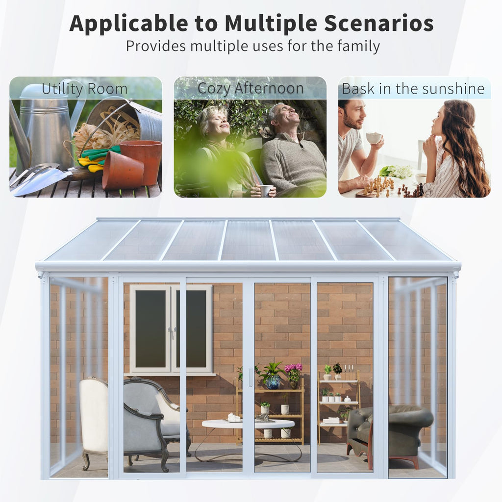 10x14 FT Wall Mounted Sunroom Kit W12416