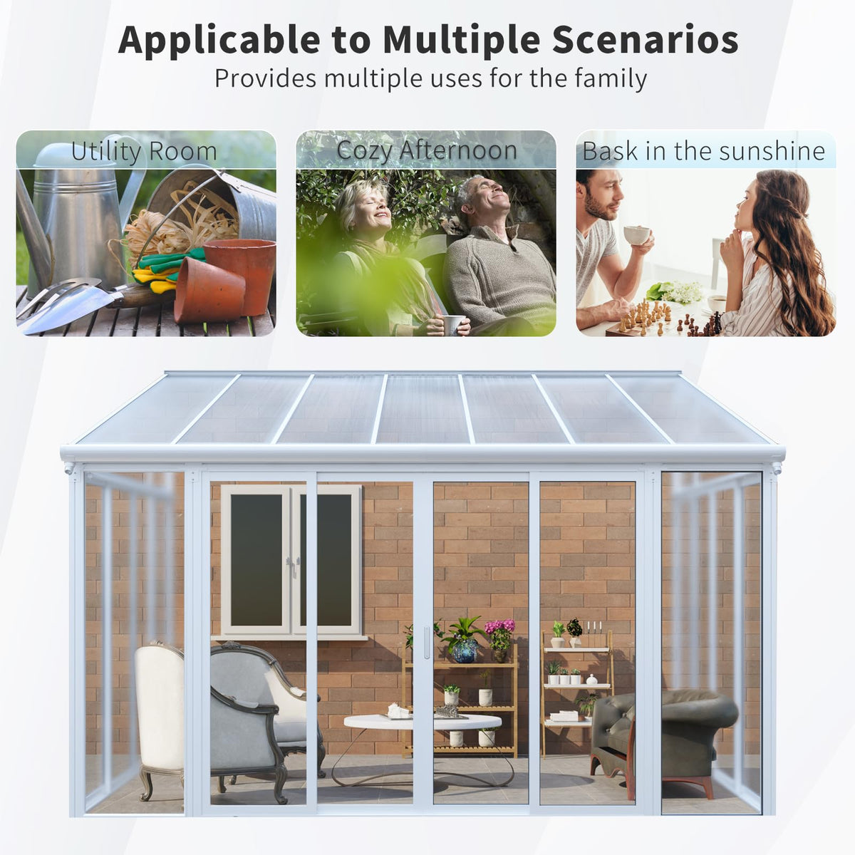 10x14 FT Wall Mounted Sunroom Kit W12416