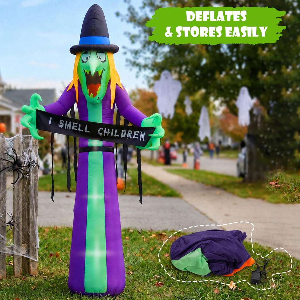 8FT LED Inflatable Witch Yard Decor F116559