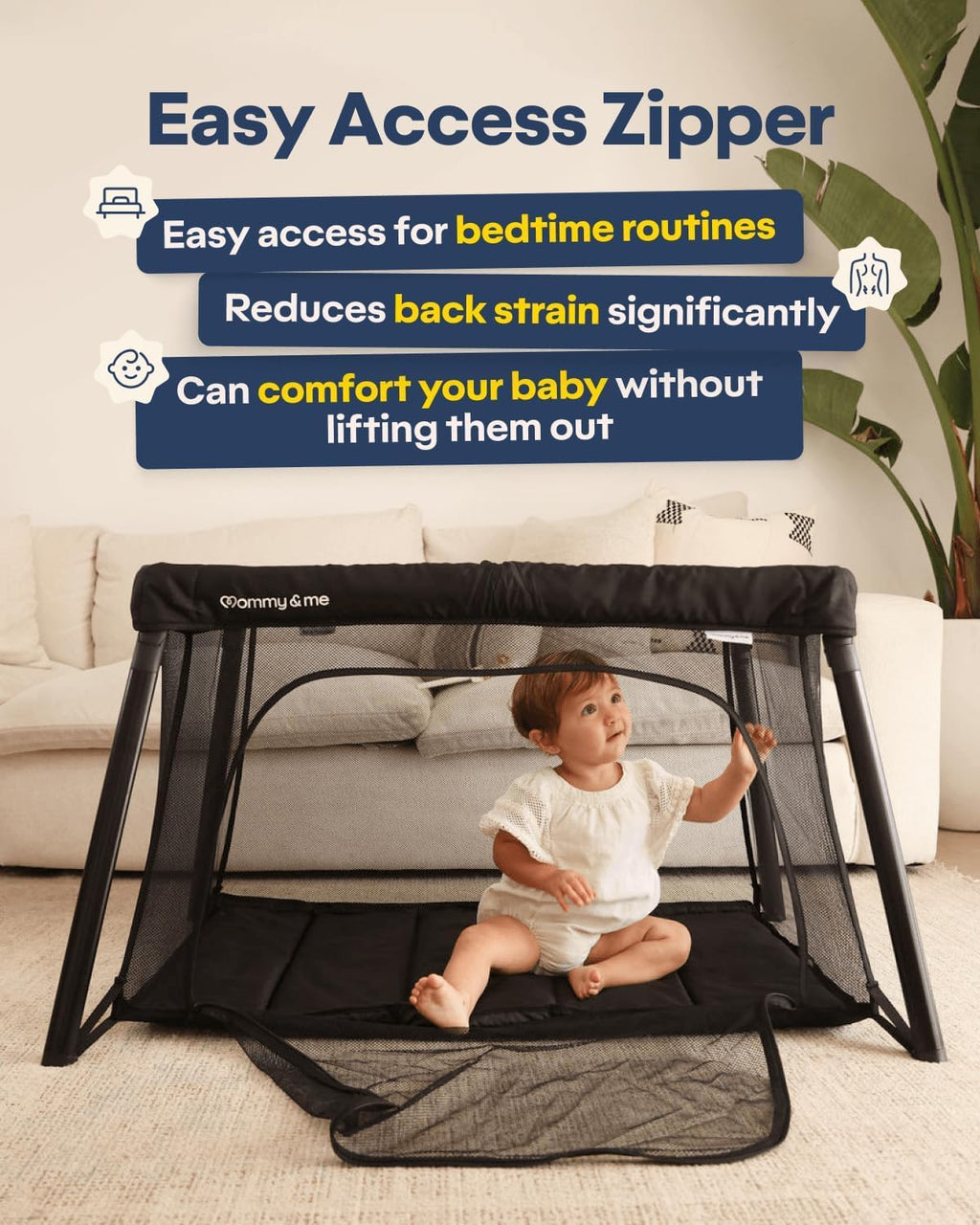 Black Travel Crib R768842