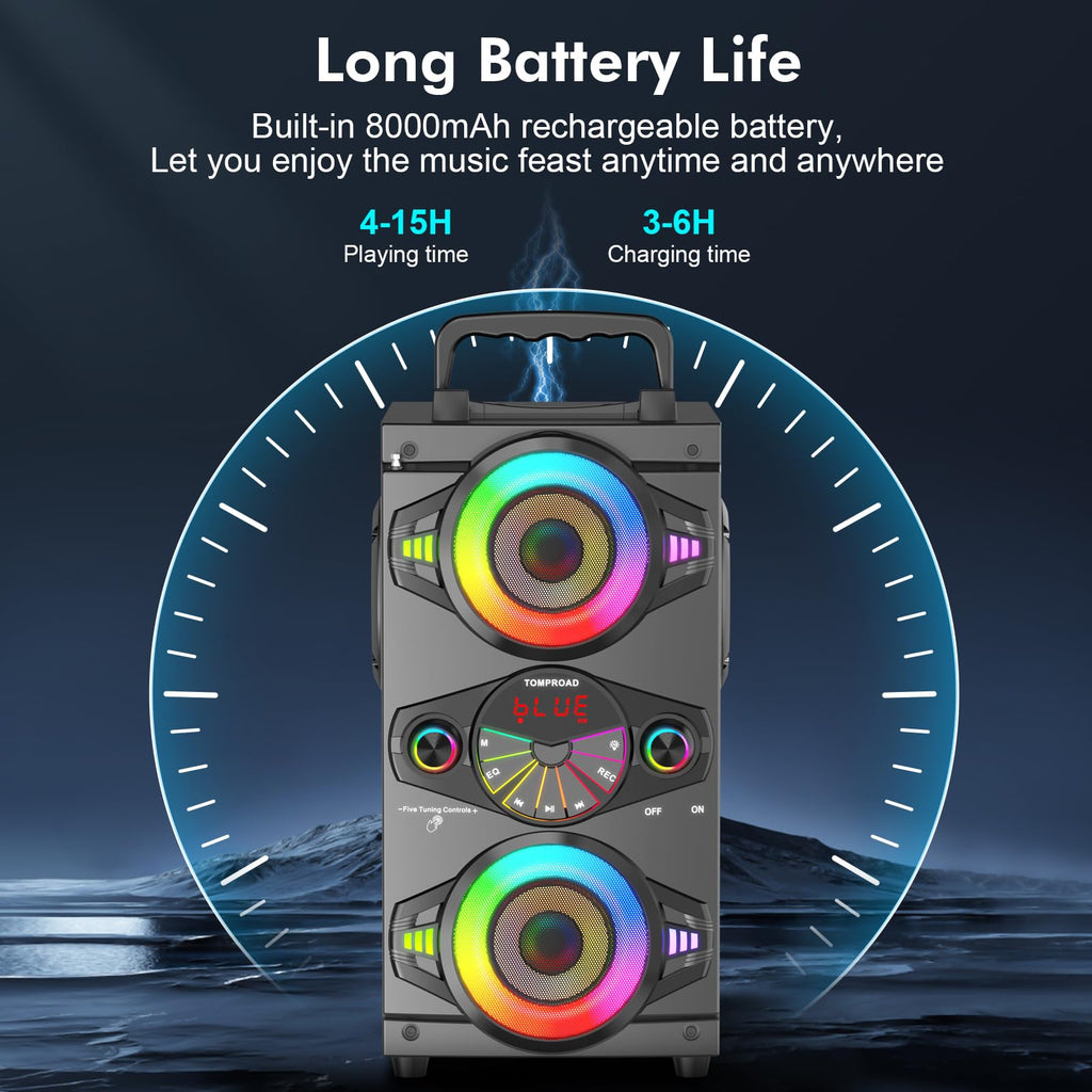 60W Portable Bluetooth Speaker with Subwoofer N476