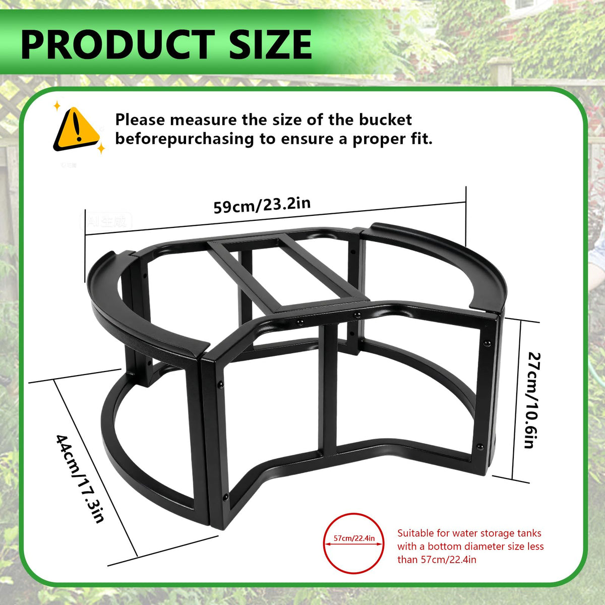 Heavy-Duty Stainless Steel Rain Barrel Stand W550