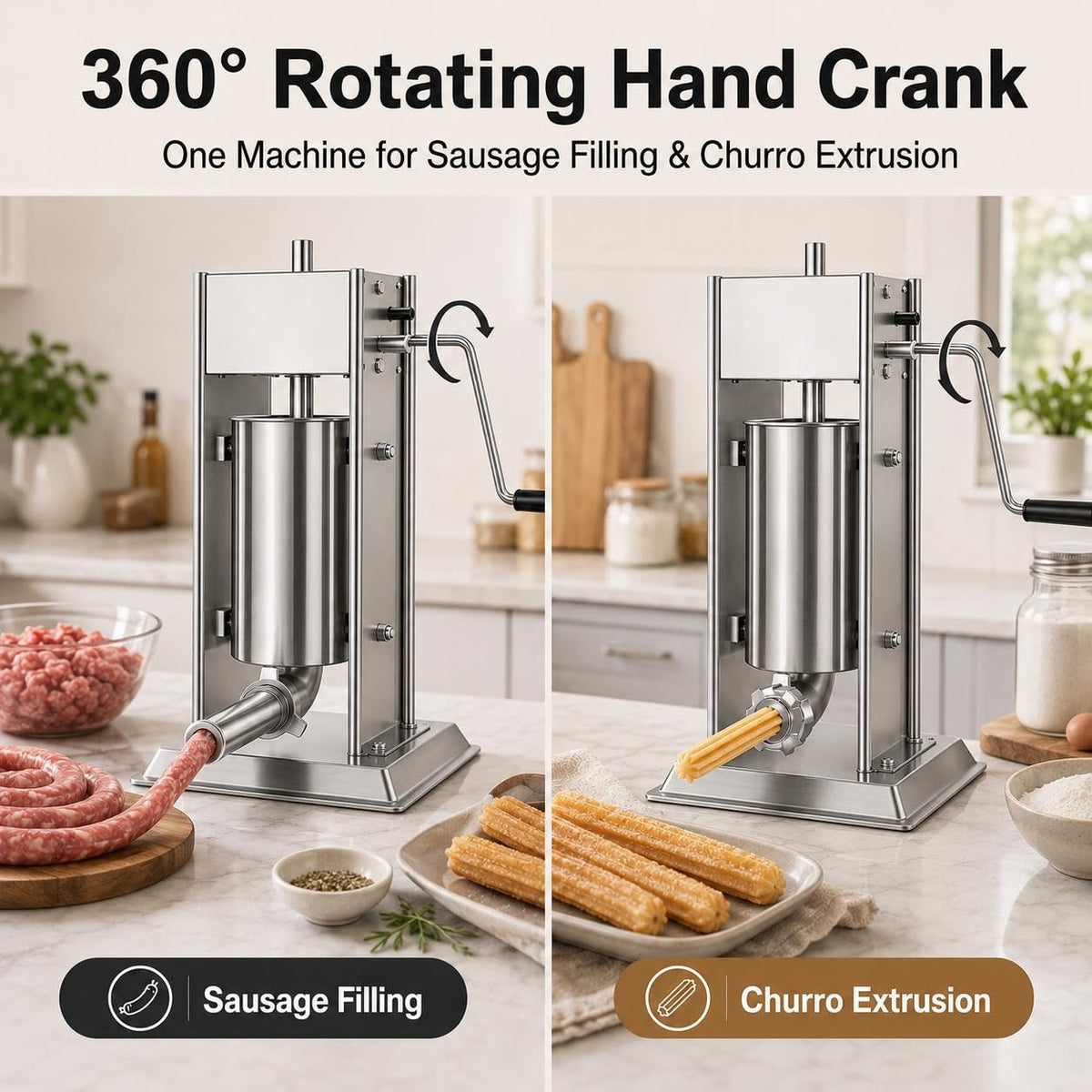 Vertical Meat Filler, Sausage Stuffer & Churro Maker H644096