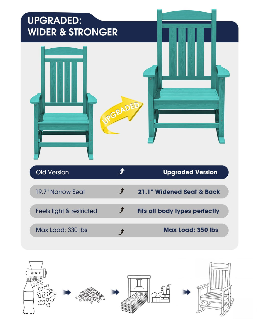 Oversized Outdoor Rocking Chair M14892