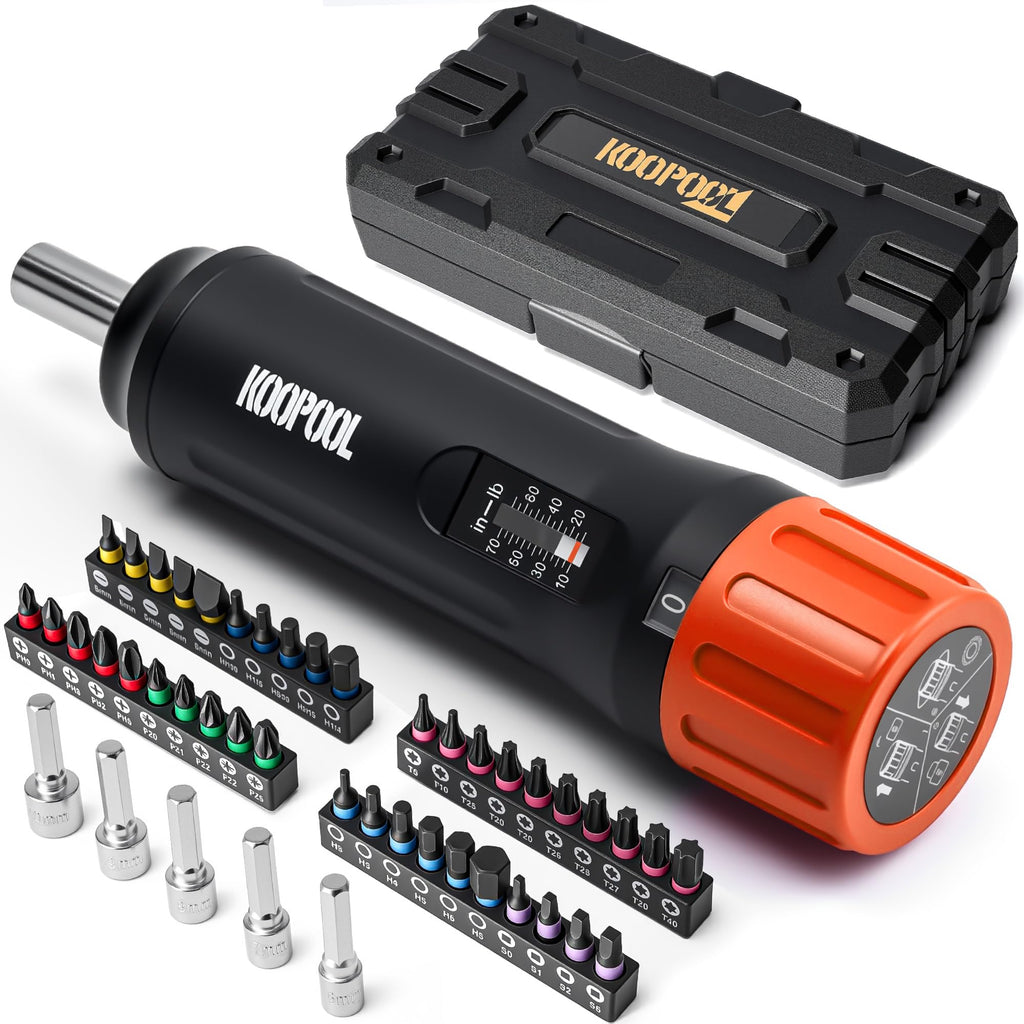 46Pcs Torque Screwdriver Set 1/4" 10-70 in-lb M940762