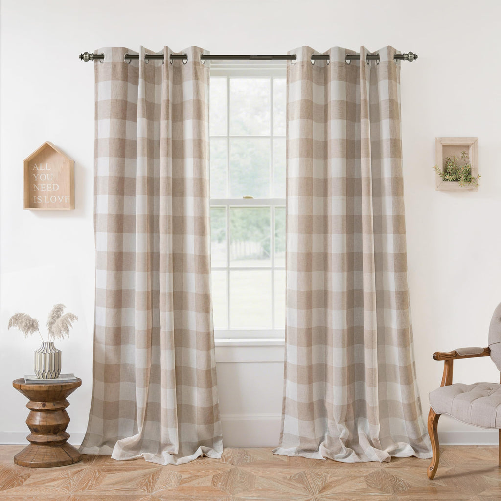 Buffalo Plaid Blackout Curtains 2 Panels H397974