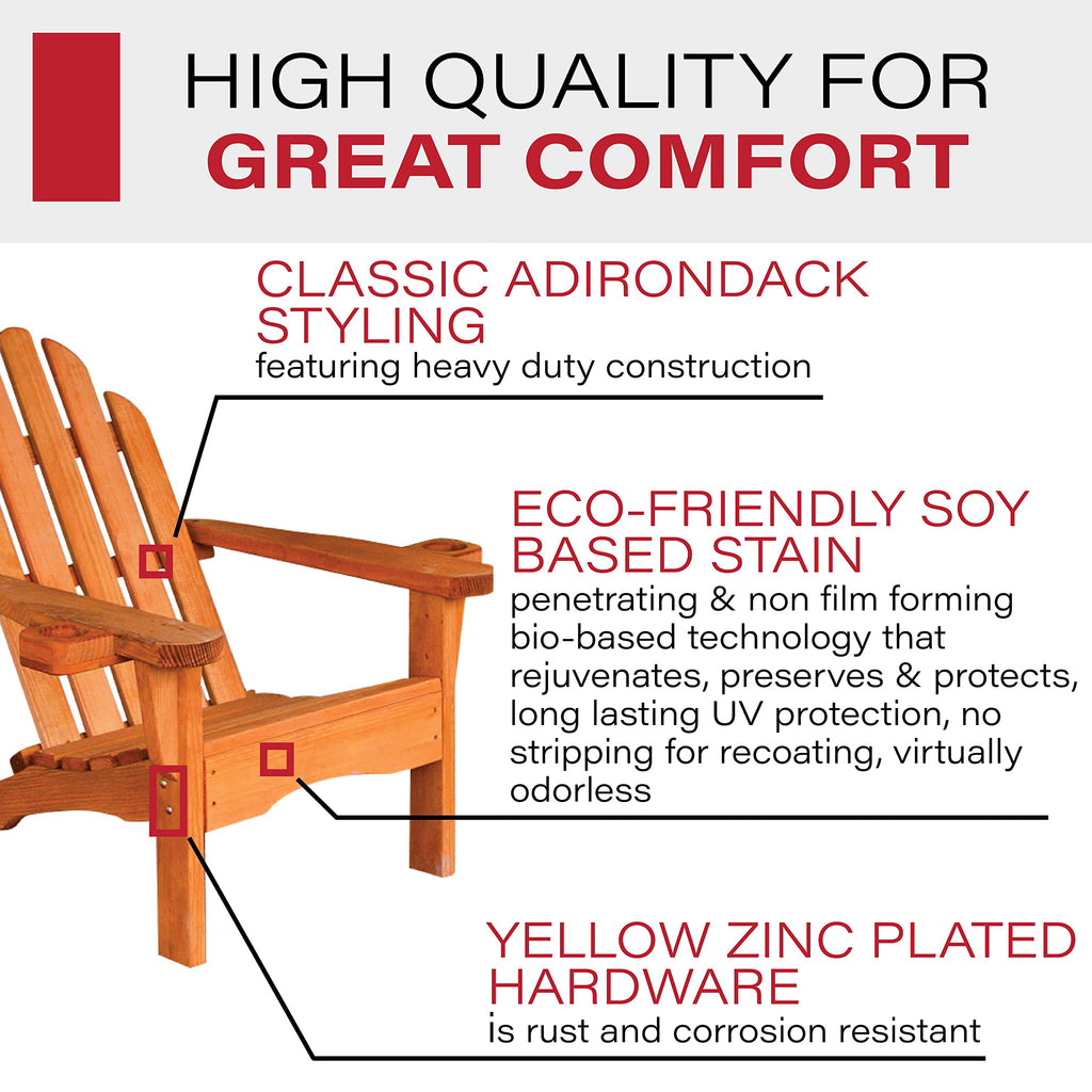 Heavy Duty Adirondack Chair with Cup Holders B5459