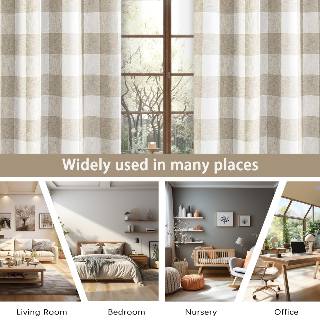 Buffalo Plaid Blackout Curtains 2 Panels H397974
