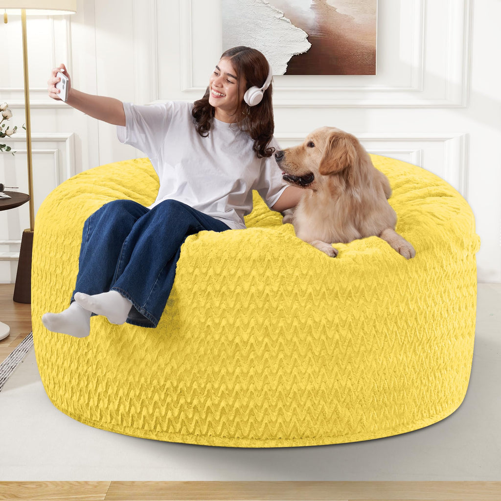 3FT Yellow Memory Foam Bean Bag Chair F117