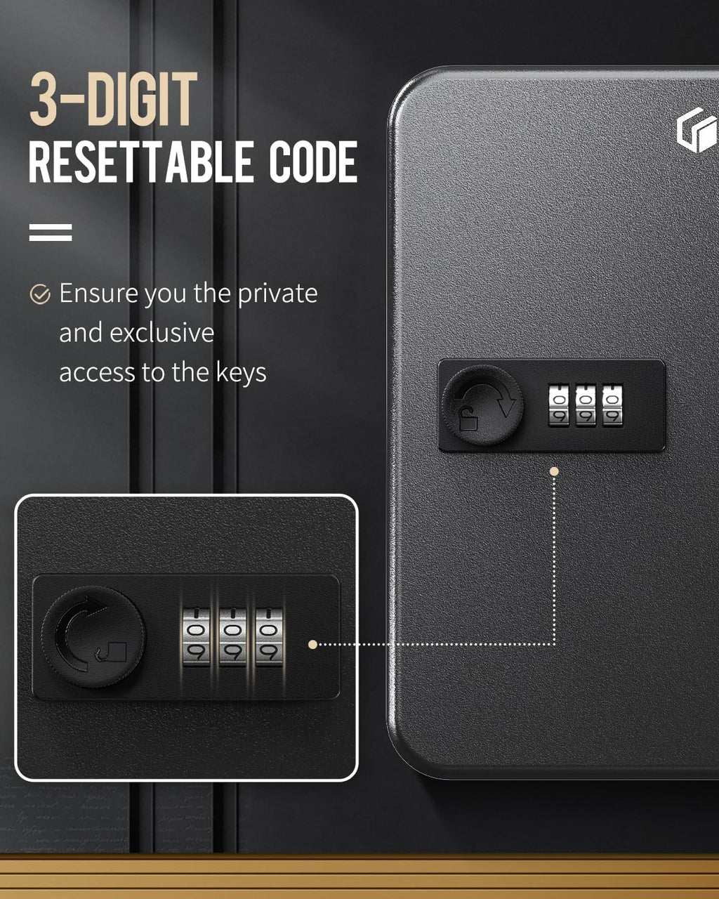 Steel Key Cabinet with Combination Lock S6083