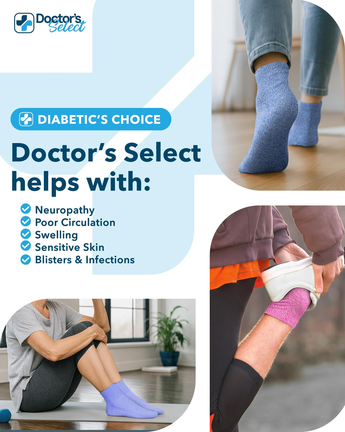 Diabetic Ankle Socks 4 Pairs R599363