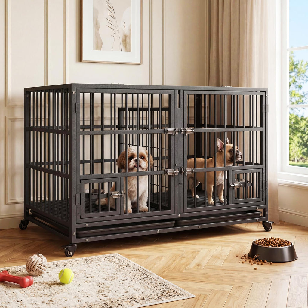 48 inch Heavy Duty Metal Dog Crate with 2 Door C897878