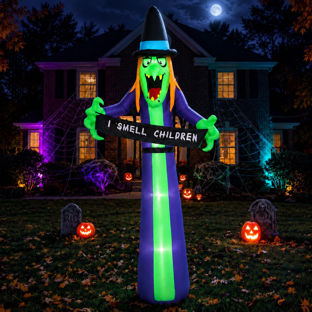 8FT LED Inflatable Witch Yard Decor F116559