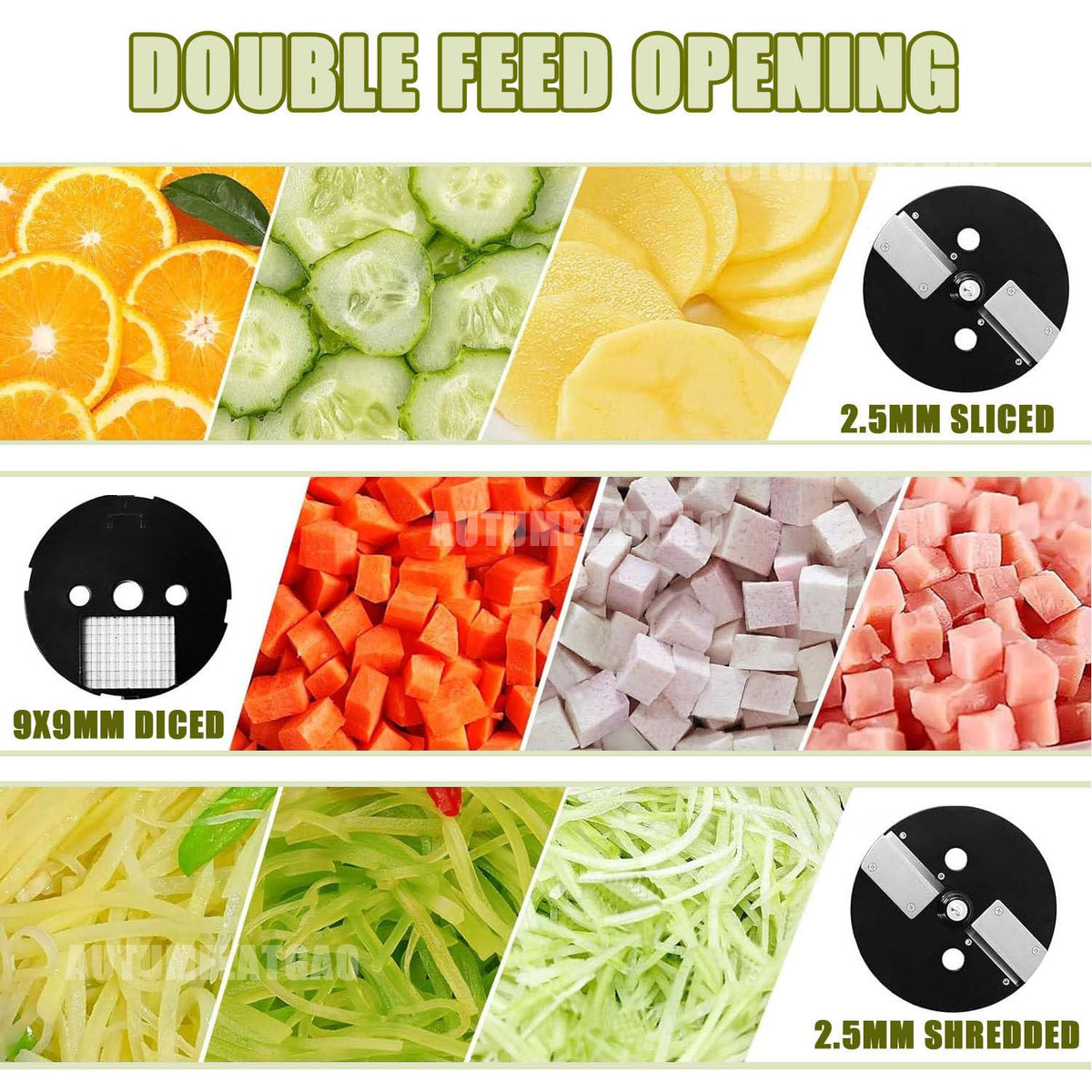 4 in 1 Electric Vegetable Chopper with 4 Stainless Steel Blades B747580