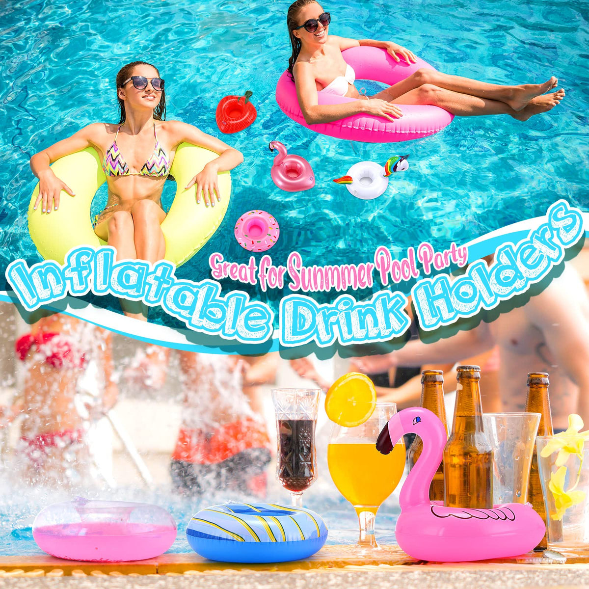 60 Pcs Inflatable Drink Holder K4055