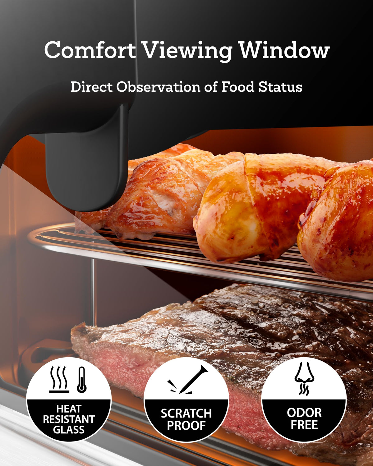 6Qt Stainless Steel Air Fryer L9358