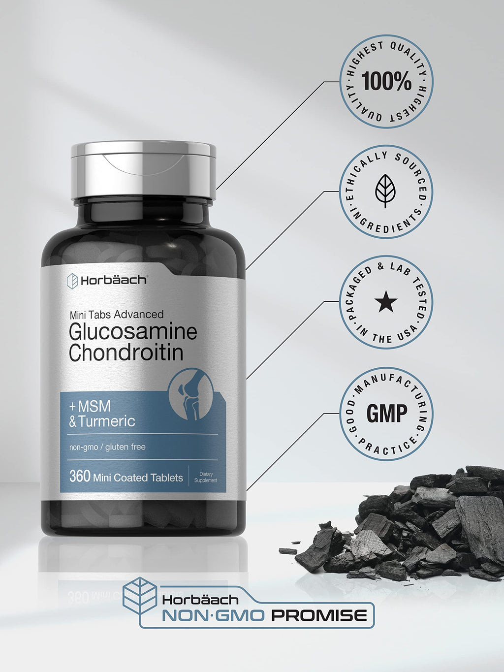 Glucosamine Chondroitin MSM Turmeric 360 Tablets J816917