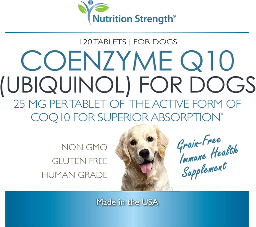 Coenzyme Q10 for Dogs Grain-Free Supplement, 120 Chewable Tablets R2661
