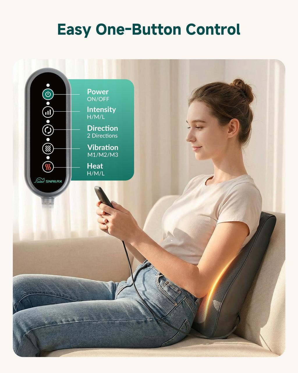 4D Shiatsu Neck Massage Pillow with Heat Z782
