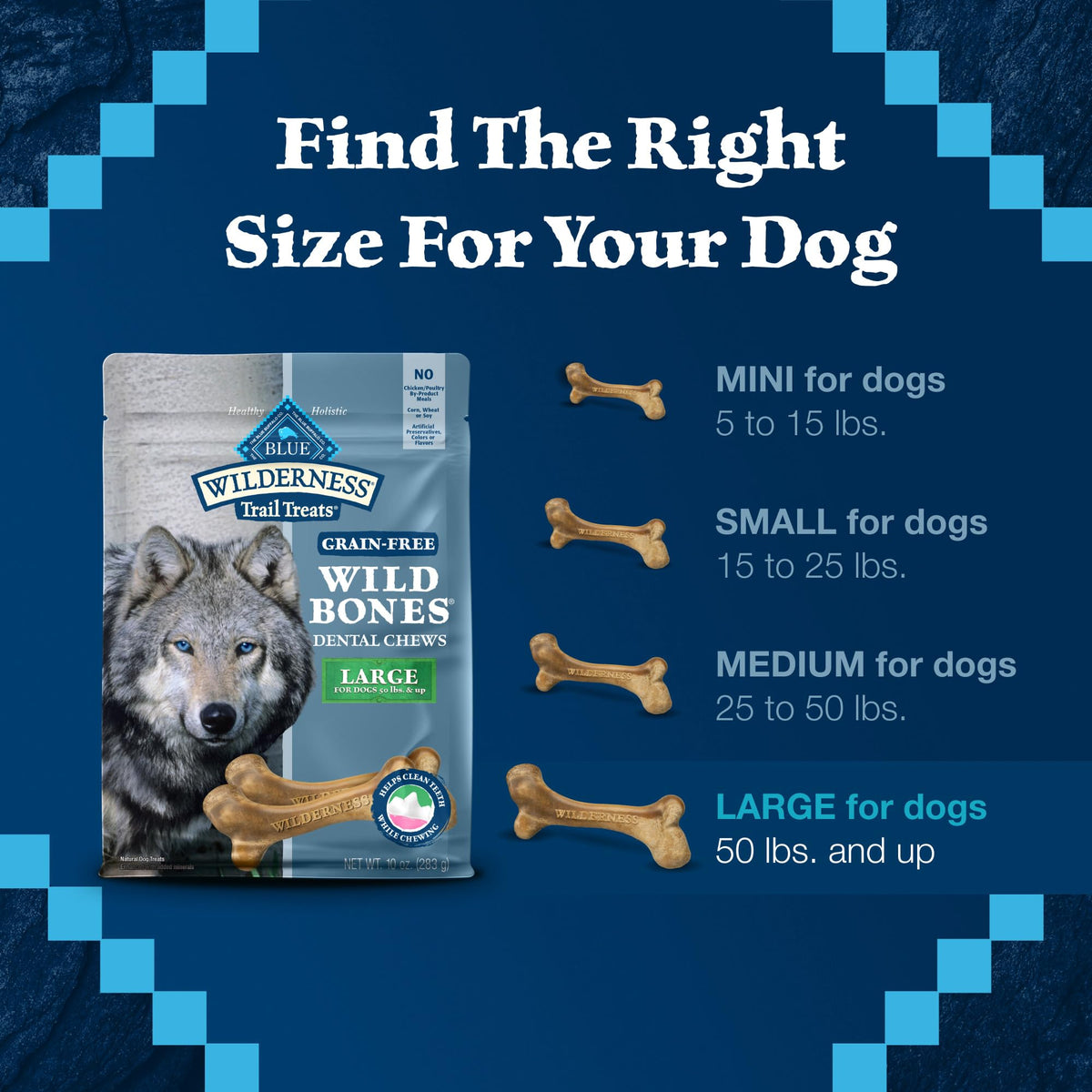 Grain-Free Large Dog Dental Chews S357