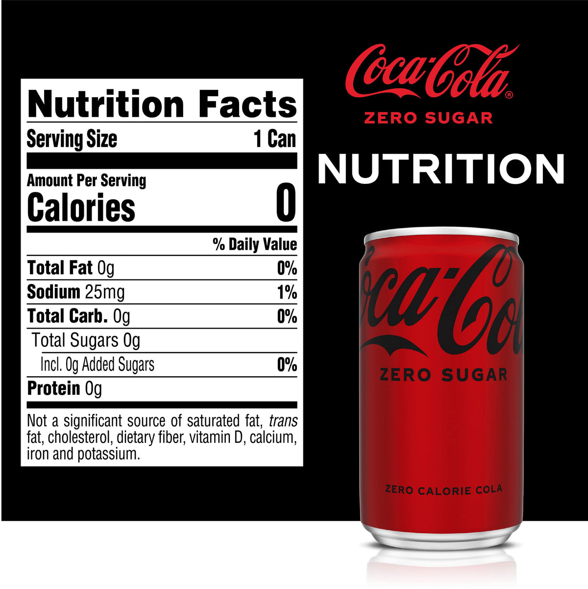 Coke Zero Sugar Mini-Can 7.5 fl oz 12 Pack R4089