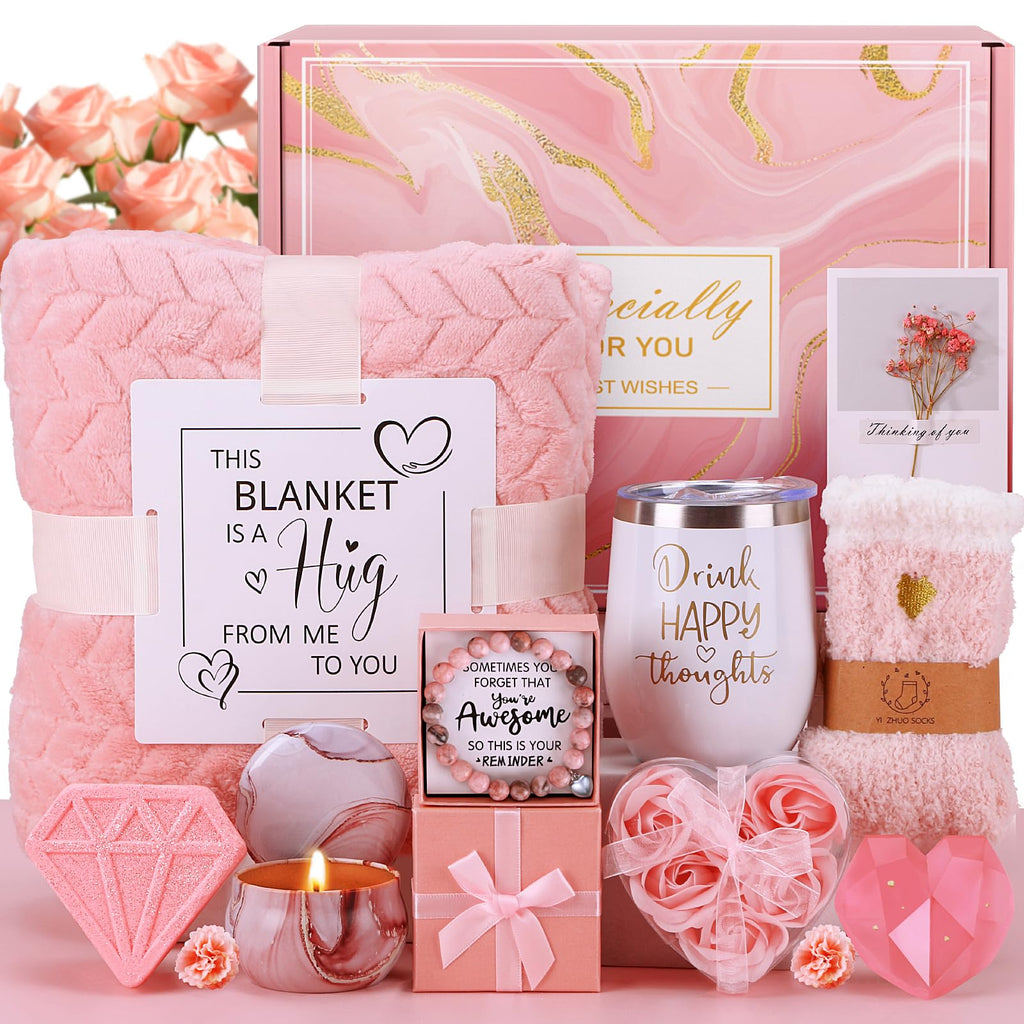 Pink Relaxing Spa Gift Set with Blanket D741