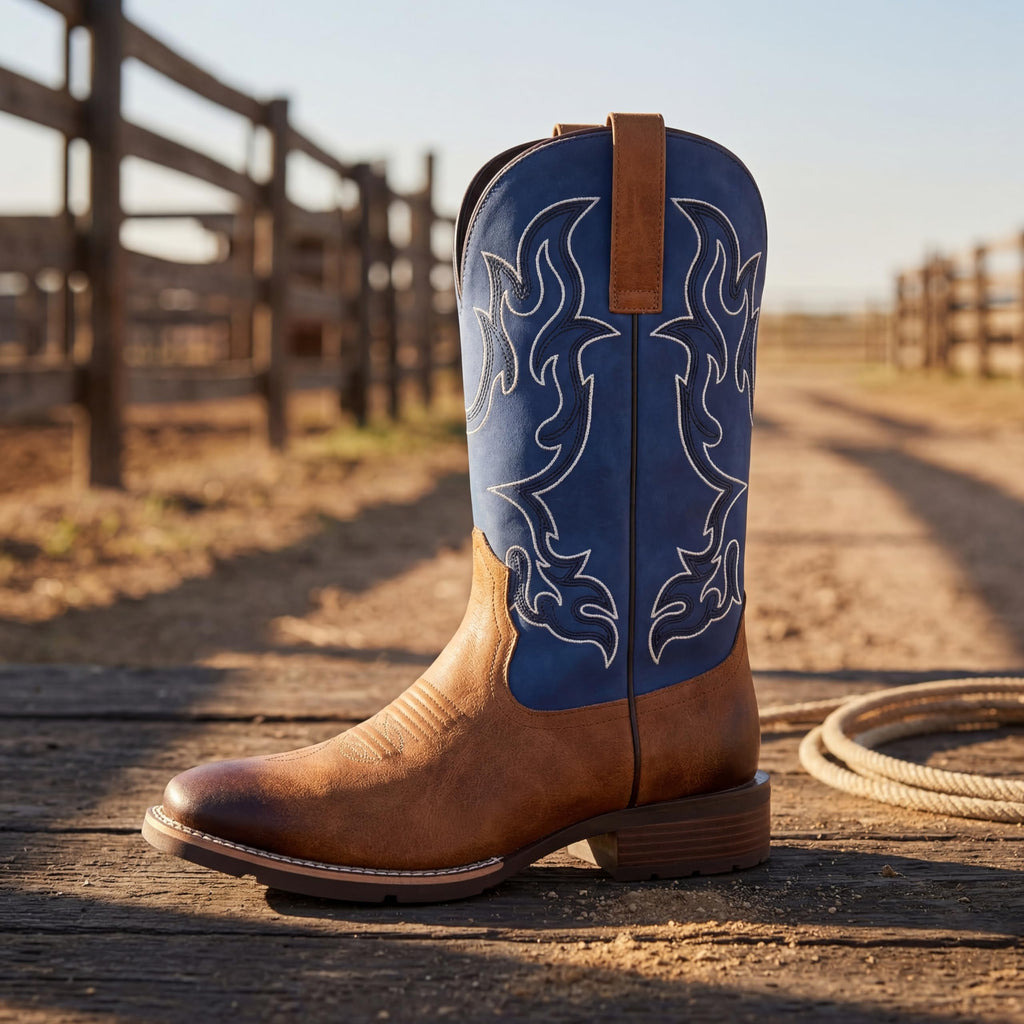 Men's Square Toe Western Pull-On Boots N8077