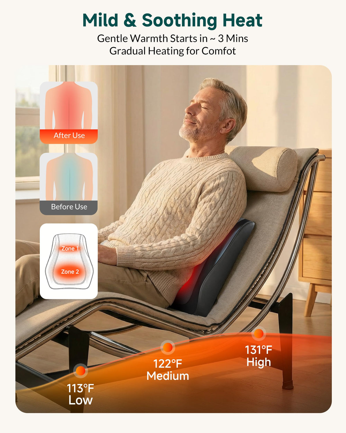 4D Shiatsu Neck Massage Pillow with Heat Z782