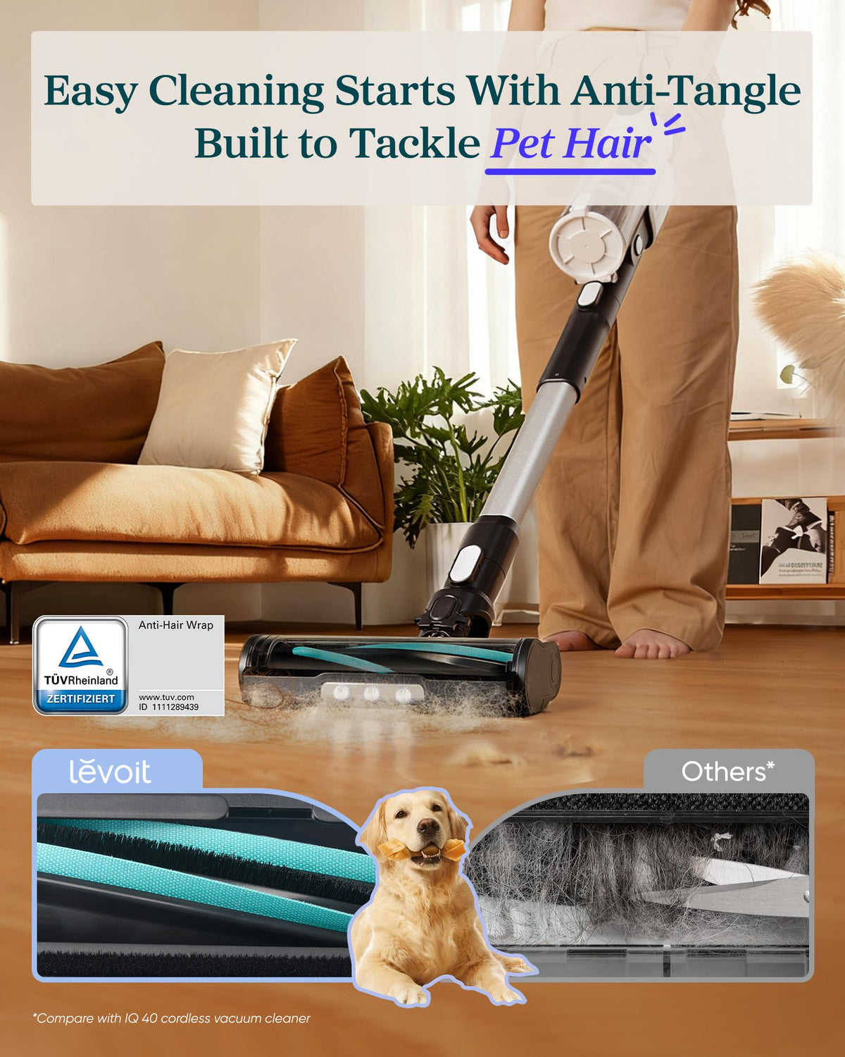 Cordless Vacuum Cleaner for Pet Hair Y412746