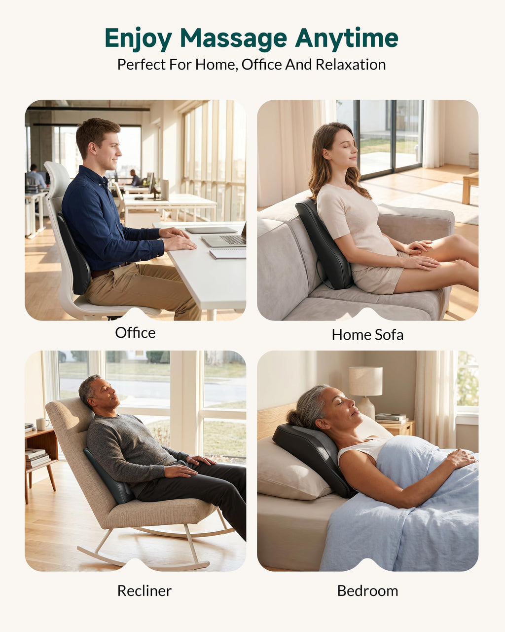 4D Shiatsu Neck Massage Pillow with Heat Z782