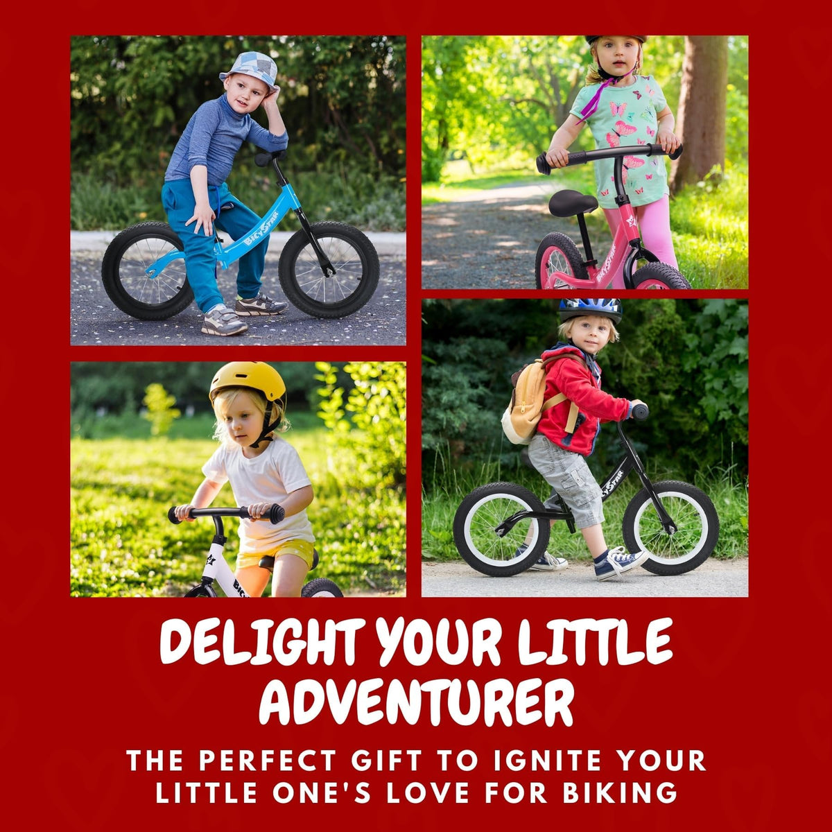 14 Inch Balance Bike with Rubber Air Tires B202