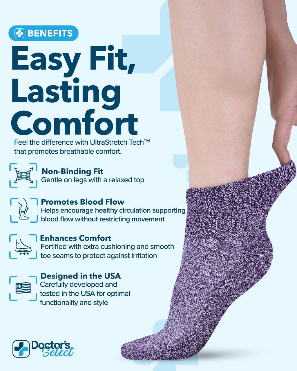 Diabetic Ankle Socks 4 Pairs R599363