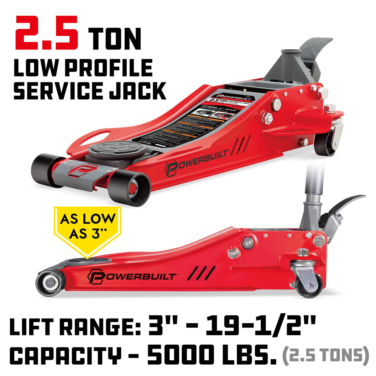 2.5 Ton Low Profile Fast Lift Floor Jack H18076