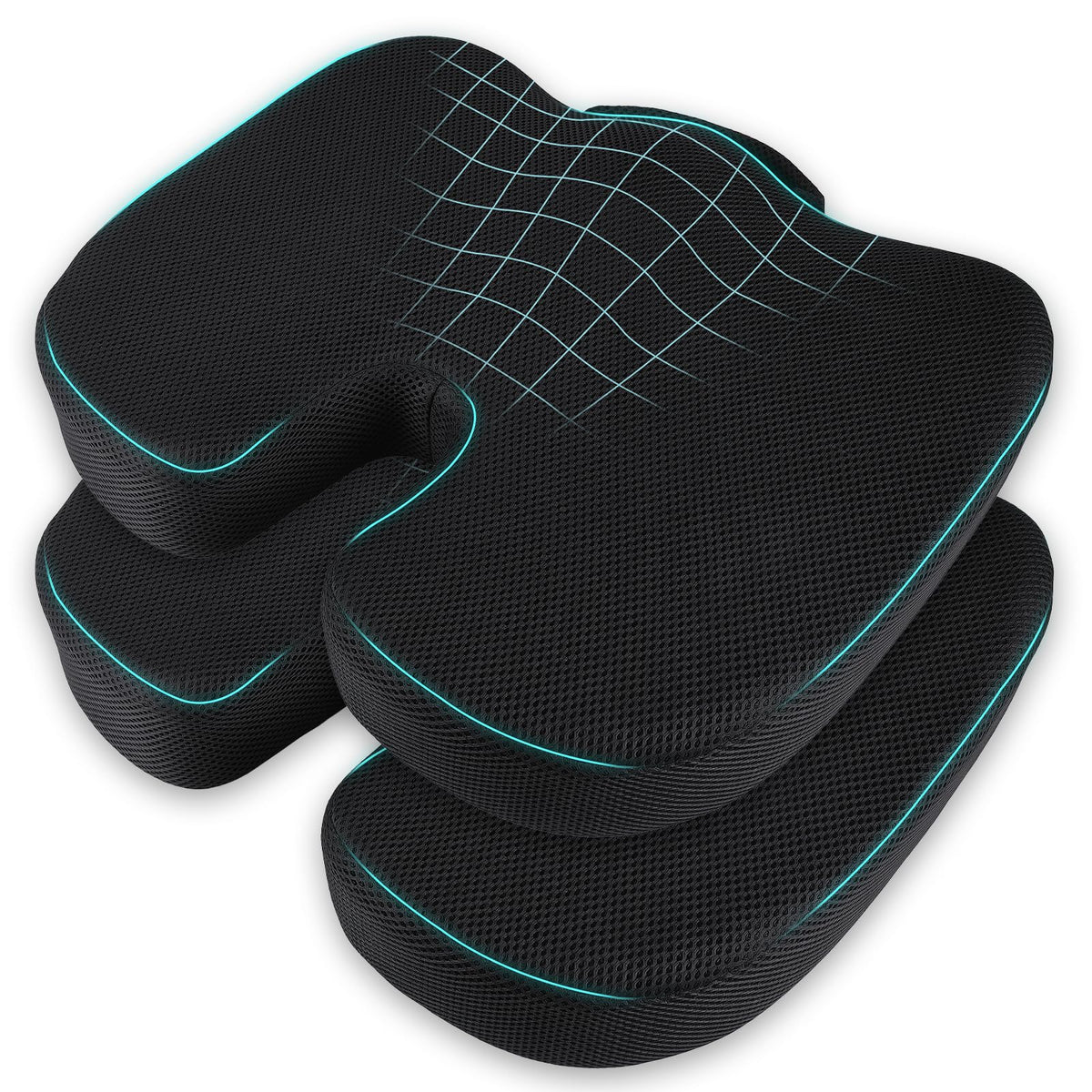 Breathable Mesh 18x14x3 inches Stadium Seat Cushions P9304