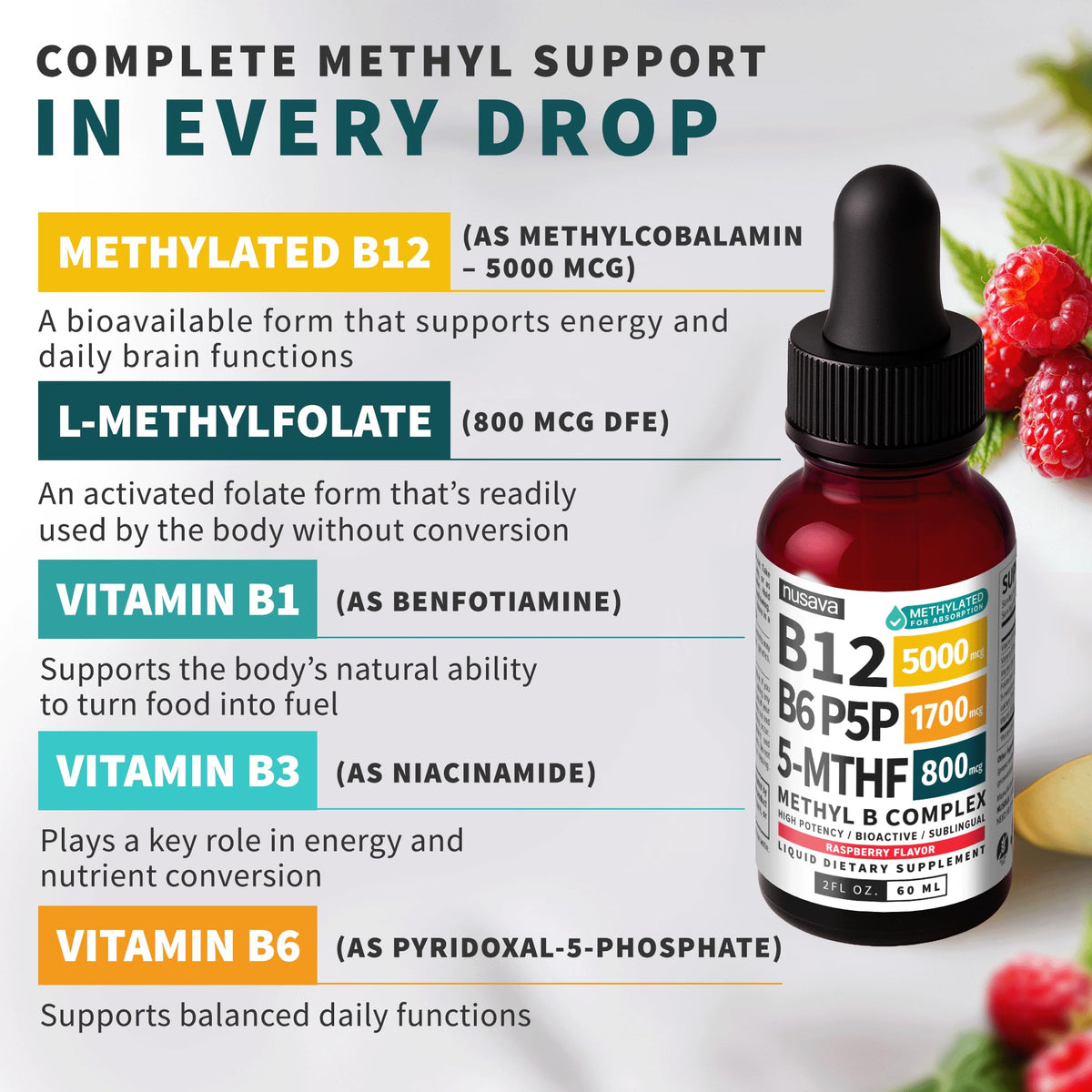 Methylated B Complex Liquid Drops Pack of 4 D276620