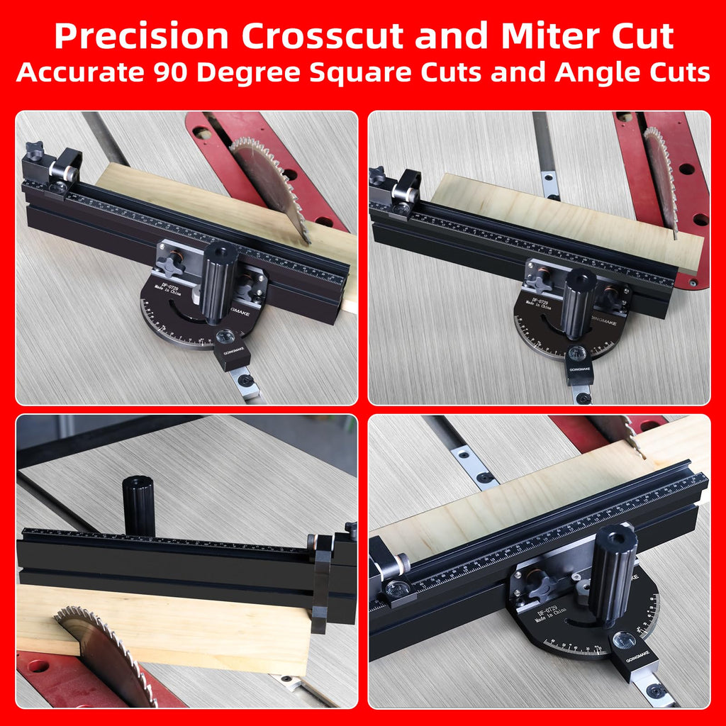 Compact Table Saw Miter Gauge with 14 Inch Fence K772