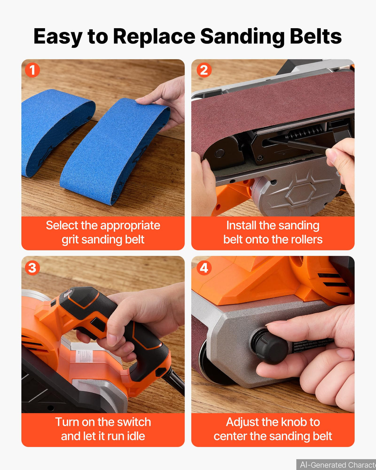 11.5A 4" x 24" Variable Speed Belt Sander O3366
