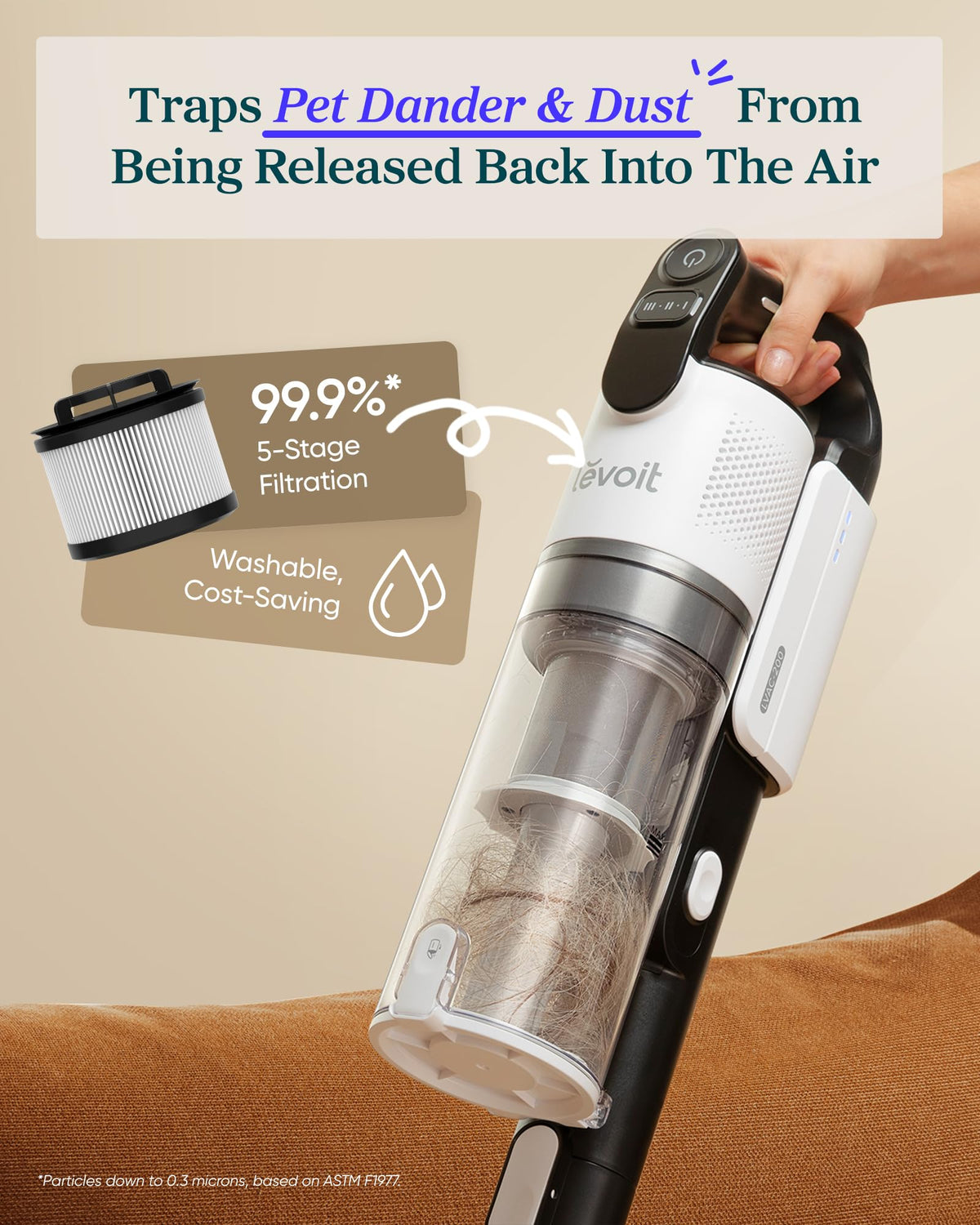 Cordless Vacuum Cleaner for Pet Hair Y412746