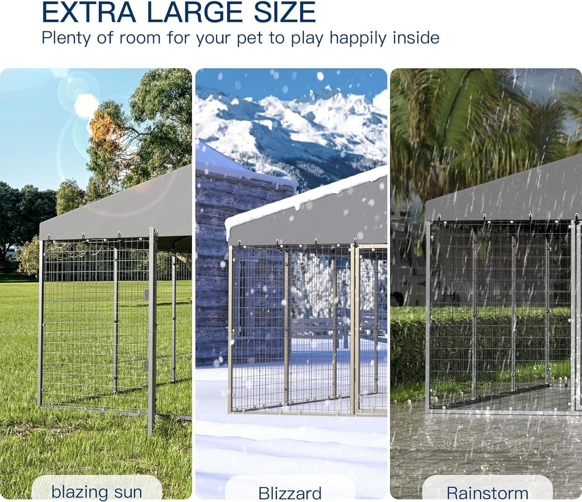 10' x 10' Outdoor Dog Kennel with Roof V984968