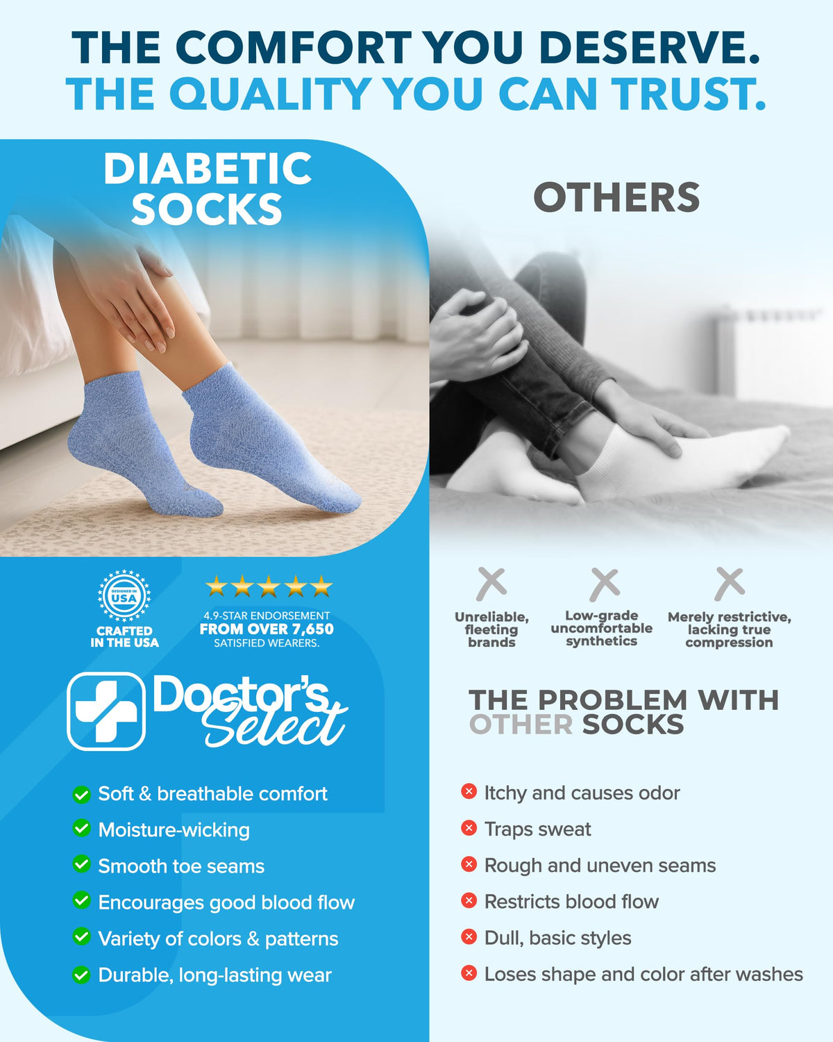 Diabetic Ankle Socks 4 Pairs R599363