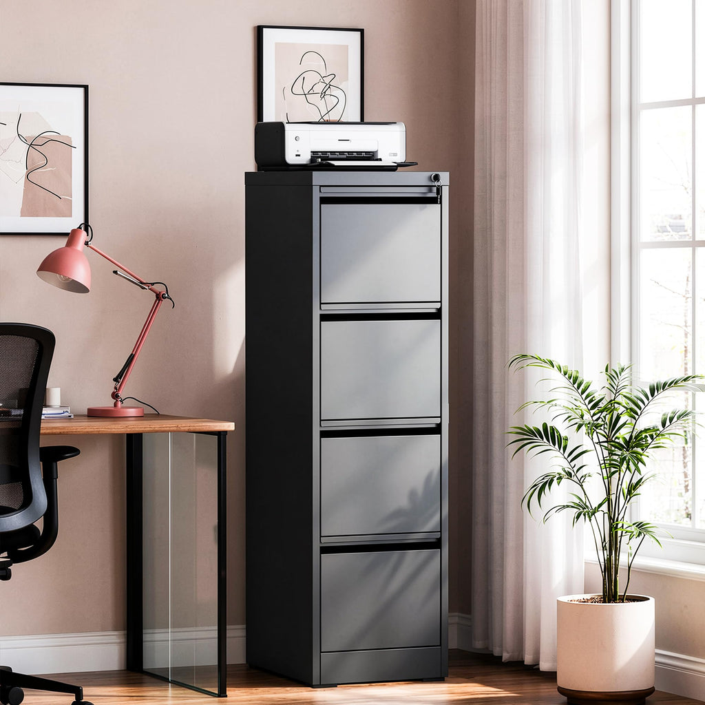 4 Drawer Metal File Cabinet with Lock M208072