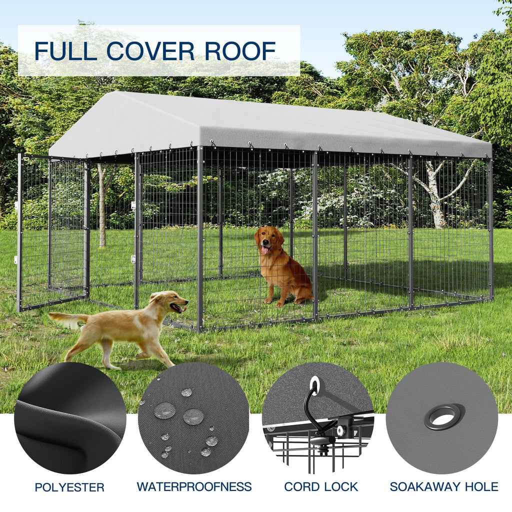 10' x 10' Outdoor Dog Kennel with Roof V984968