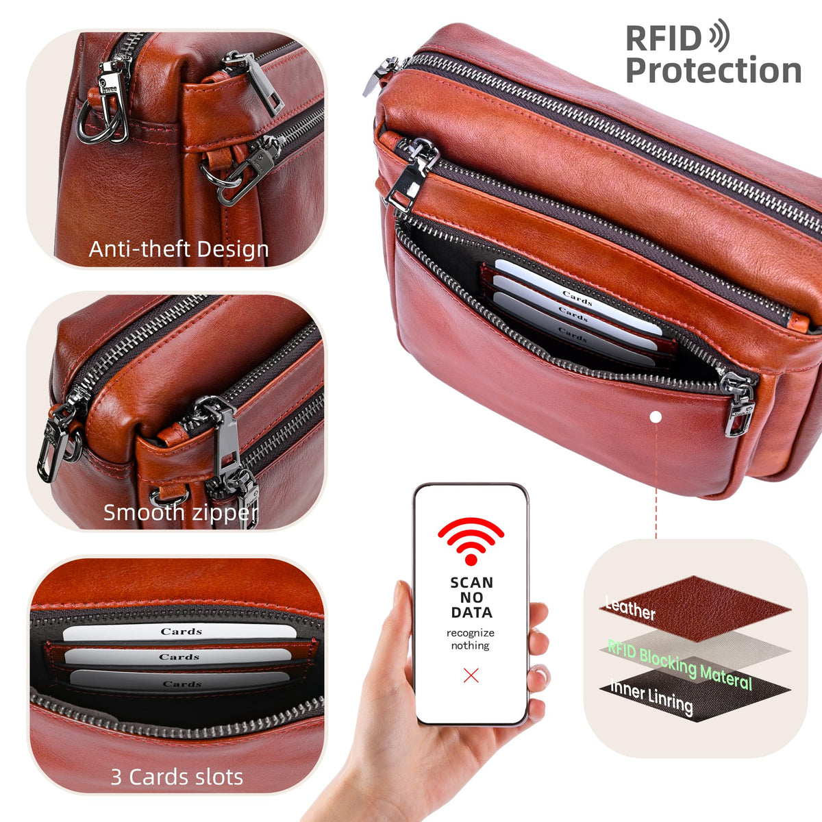 Leather Crossbody Bag K685023