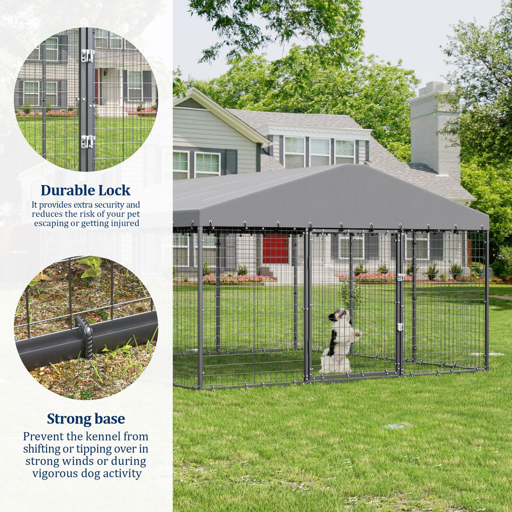 10' x 10' Outdoor Dog Kennel with Roof V984968