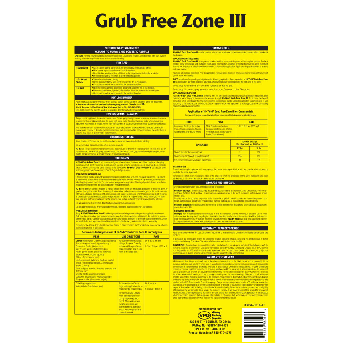 30 lbs Grub Control C649956