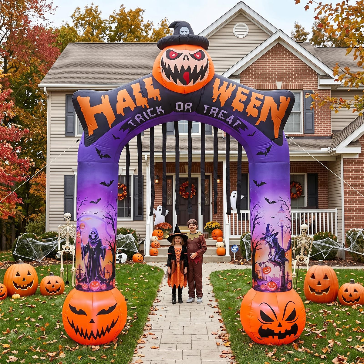 10 FT Halloween Inflatable Archway with LED Lights J553