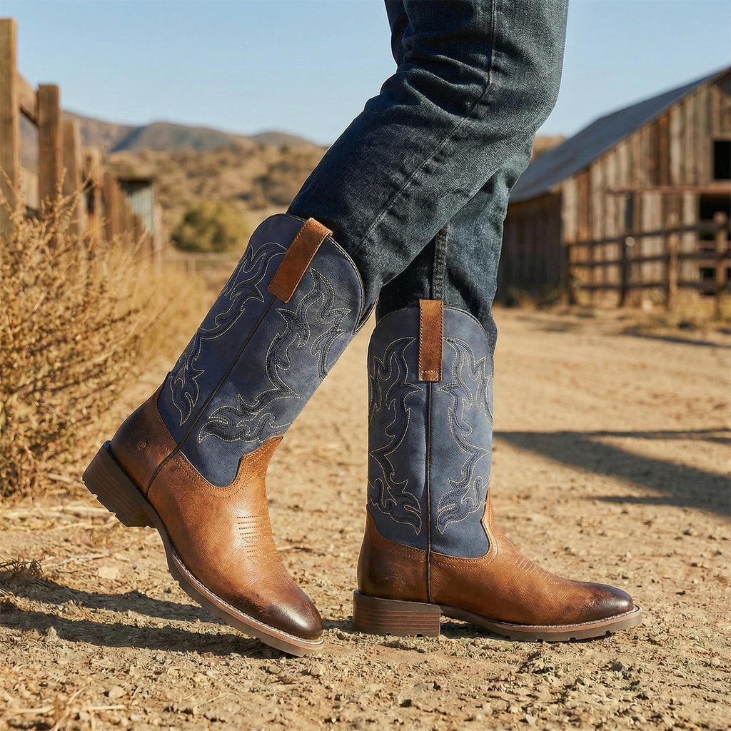Men's Square Toe Western Pull-On Boots N8077