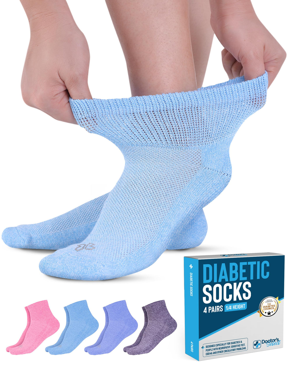 Diabetic Ankle Socks 4 Pairs R599363
